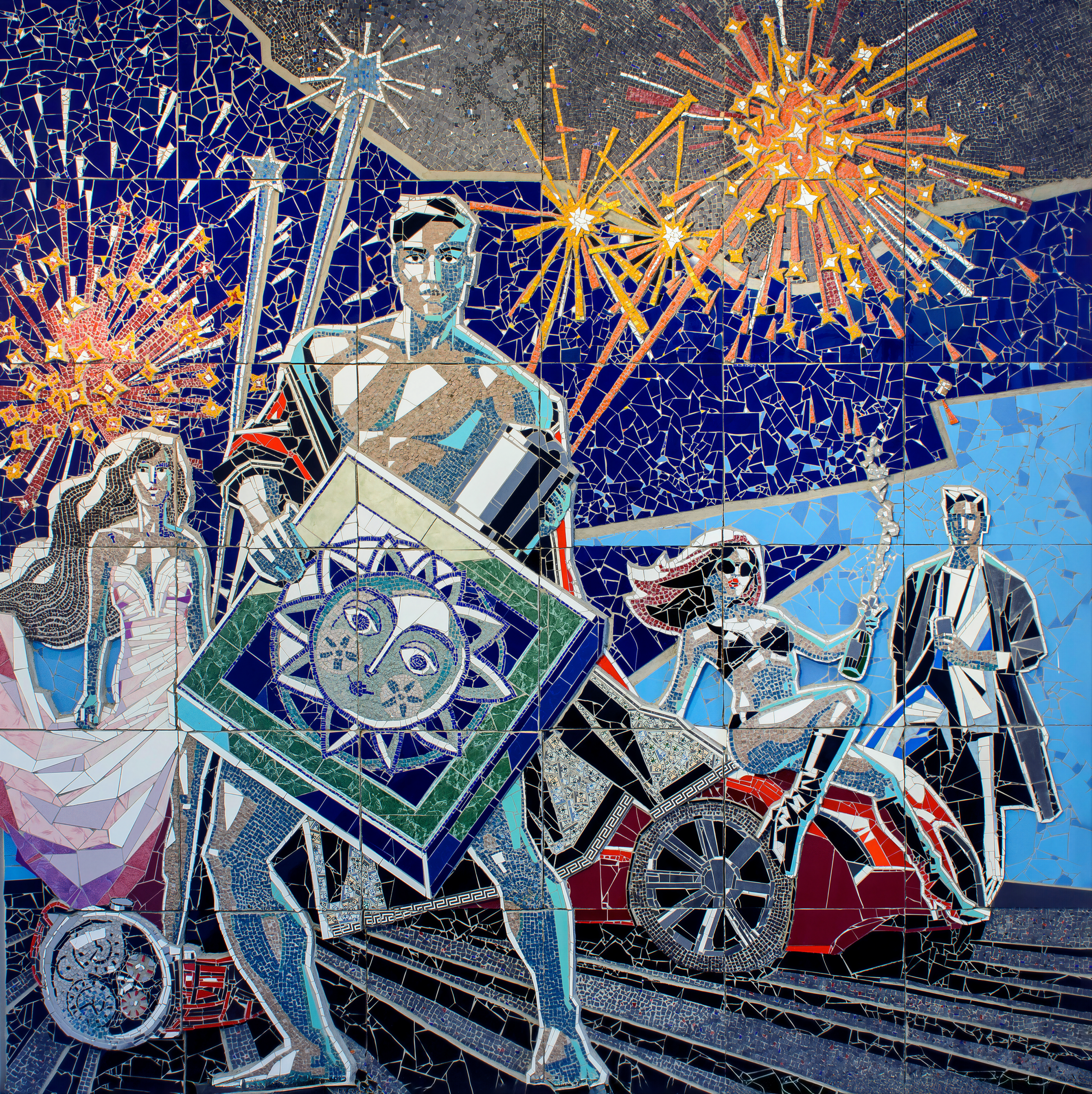 Жанна Кадирова. «Монументальна пропаганда». 2013. Смальта, плитка